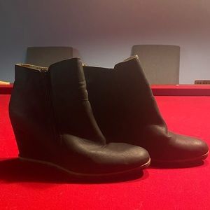 Black Wedge Ankle Boot